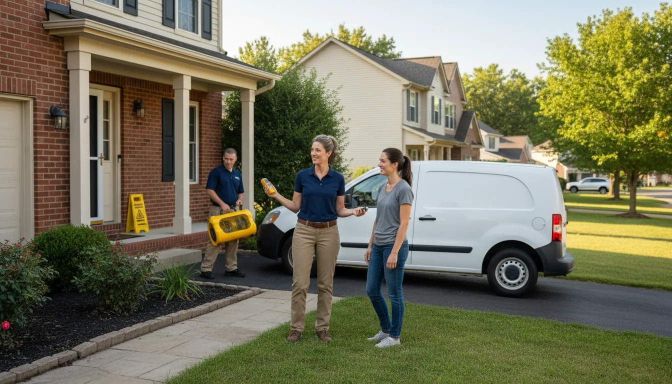Residential water damage restoration in Fitzgerald, GA